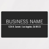 Waterdicht Eenvoudig Modern Zwart Wit Zaken Labels (Design 1)