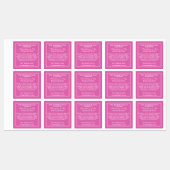 Waterdicht eenvoudig roze, witte zeep etiket voor  labels (Vel)