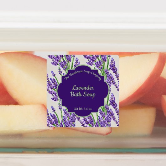 Waterdicht lavender Flowers Soap and Bath Product Labels (Aangebracht)