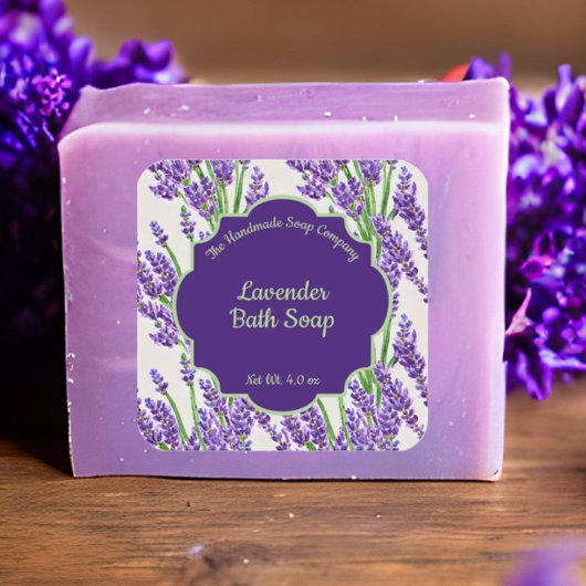 Waterdicht lavender Flowers Soap and Bath Product Labels