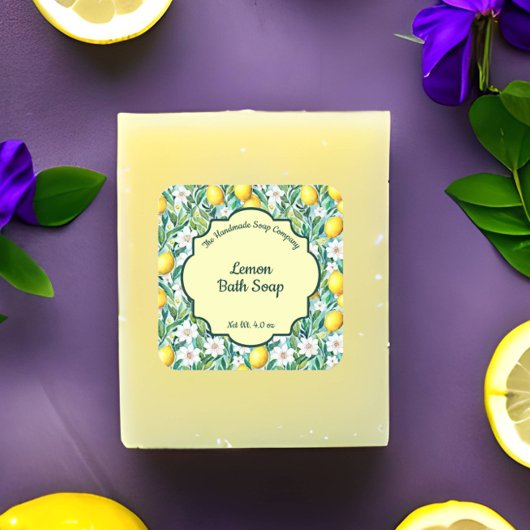 Waterdicht Lemon Soap of Cosmetics Product Label 2