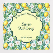 Waterdicht Lemon Soap of Cosmetics Product Label 2 (Design 1)