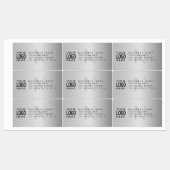 Waterdicht Logo & Modern Faux Metal Retouradres Labels (Vel)