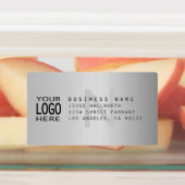 Waterdicht Logo & Modern Faux Metal Retouradres Labels (Aangebracht)