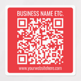 Waterdicht Maak Je Eigen QR Code | Rood  Labels