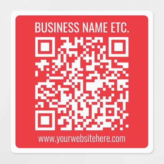 Waterdicht Maak Je Eigen QR Code | Rood  Labels (Design 3)