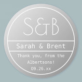 Waterdicht Modern bewerkbaar Bruiloft Monogram Labels