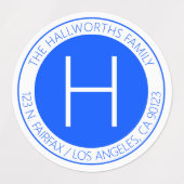 Waterdicht Modern Blauw & Wit Labels (Design 2)