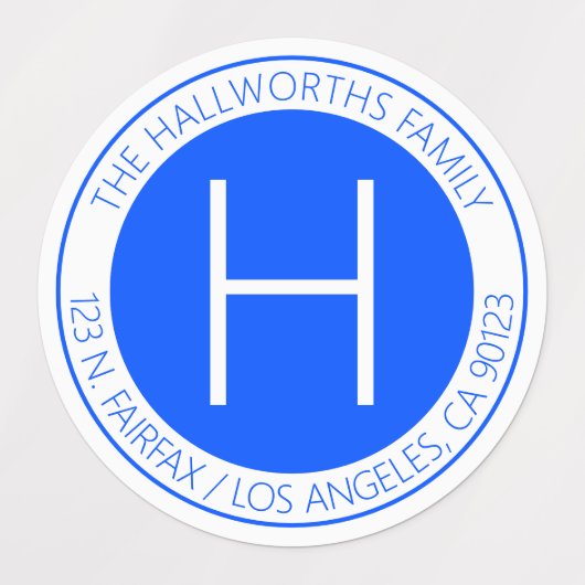 Waterdicht Modern Blauw & Wit Labels (Design 2)