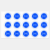 Waterdicht Modern Blauw & Wit Labels (Vel)