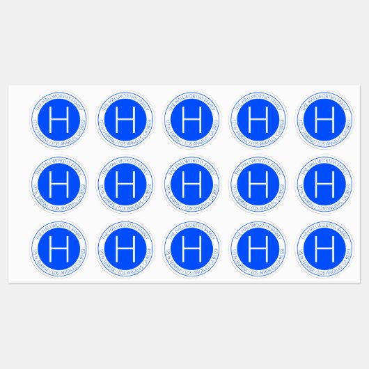 Waterdicht Modern Blauw & Wit Labels (Vel)