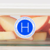 Waterdicht Modern Blauw & Wit Labels (Aangebracht)