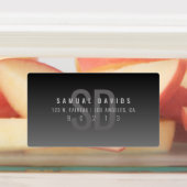 Waterdicht Modern Bold Donker Grijs Ombre Adres Labels (Aangebracht)