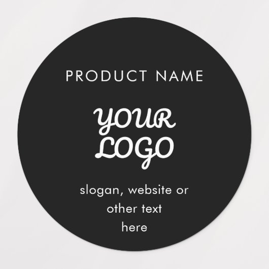 Waterdicht Modern Logo & Tekst | Zwart & Wit Labels (Design 3)