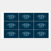 Waterdicht Modern Vet Blauw Adres Labels (Vel)