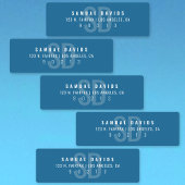 Waterdicht Modern Vet Blauw Adres Labels