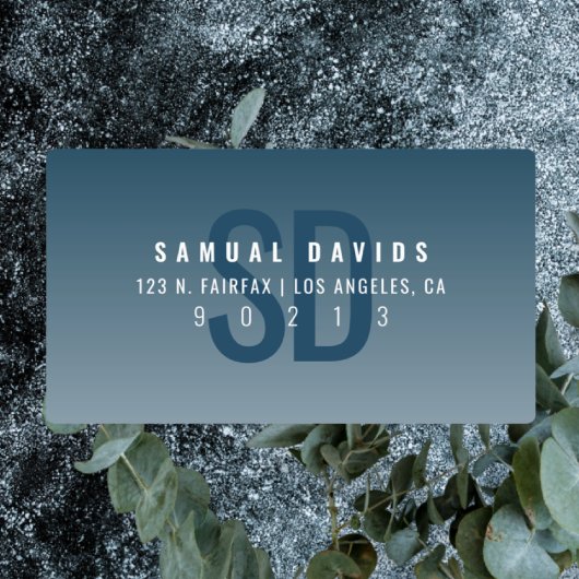 Waterdicht Modern Vet Blauw Ombre Adres Labels