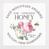 Waterdicht Raw Ongefilterd Honing Roze Rose Label (Design 1)