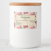 Waterdicht Roze Gardenia's Zeep Verpakking Label Voedselcontainer Etiket (Voorkant)