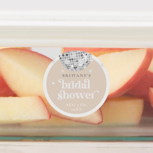 Waterdicht Silver Retro Disco Groovy Vrijgezellenf Labels (Aangebracht)