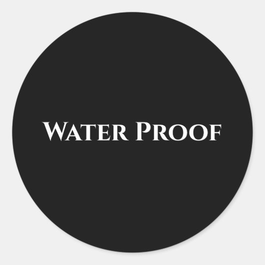 Waterdicht Spatvrij Etiket Zwart Wit (Voorkant)