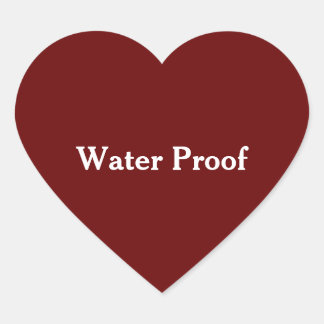 Waterdicht Spatvrij Pakketlabel Burgundyrood Hart Sticker