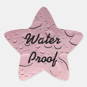 Waterdicht Spatvrij Roze Goud Roze Druppels Cool Ster Sticker