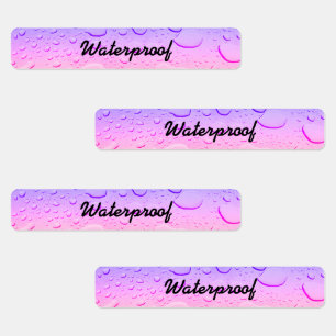 Waterdicht Spatvrij Roze Goud Roze Ombre Druppels Labels