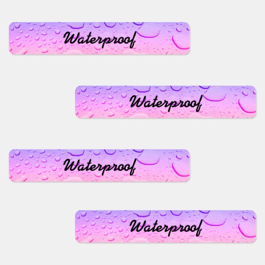 Waterdicht Spatvrij Roze Goud Roze Ombre Druppels Labels (Groep)
