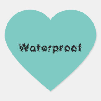 Waterdicht Tekst Spatvrij Pakket Turkoois Hart Sticker