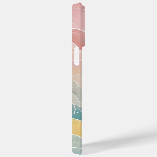 Waterdicht tuinpatroon in pastelkleuren Case-Mate iPhone case (Achterkant / Rechts)