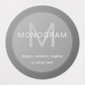 Waterdicht Uniek Monogram Ontwerp & bewerkbaar Gri Labels (Design 2)