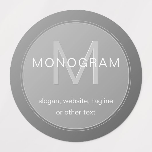 Waterdicht Uniek Monogram Ontwerp & bewerkbaar Gri Labels (Design 1)