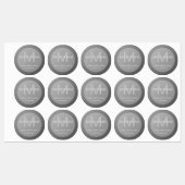 Waterdicht Uniek Monogram Ontwerp & bewerkbaar Gri Labels (Vel)