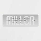Waterdicht Vervagend Grijs Ombre Adres Labels (Design 2)