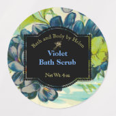 Waterdicht Violet Bath and Body Care Label (Design 2)