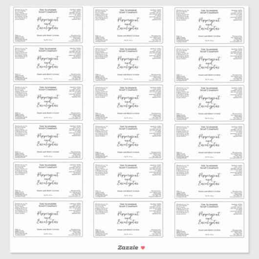 Waterdicht wit of duidelijk Cosmetics productlabel Sticker (Vel)