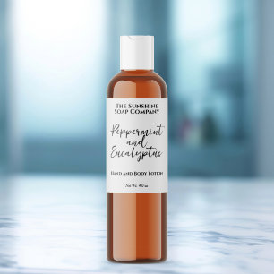 Waterdicht wit of duidelijk Cosmetics productlabel Sticker