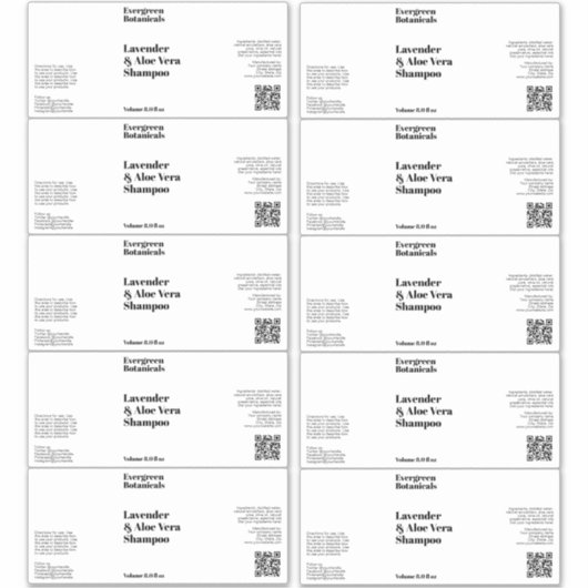 Waterdicht Wit of Duidelijk het Flessenetiket van  Sticker (Voorkant)