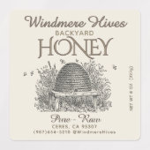 Waterdichte 1.5" Labels  Skep Little Bee 8oz (Design 2)