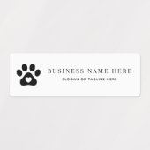 Waterdichte Aangepaste Huisdier Bedrijfsinfo Voor Labels (Design 1)