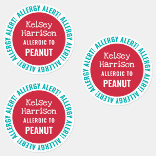 Waterdichte allergie Alert Gepersonaliseerd Kinder Labels