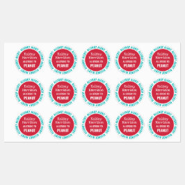 Waterdichte allergie Alert Gepersonaliseerd Kinder Labels