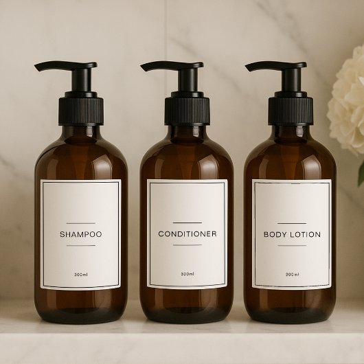 Waterdichte bewerkbare badkamer Vinyl label