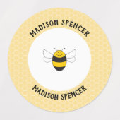 Waterdichte bijennaamlabels voor schoolkamp kinder labels (Design 2)