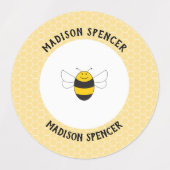 Waterdichte bijennaamlabels voor schoolkamp kinder labels (Design 1)