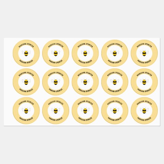 Waterdichte bijennaamlabels voor schoolkamp kinder labels (Vel)