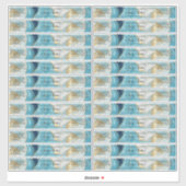 Waterdichte blauwe gouden body butter pot label 1  (Vel)