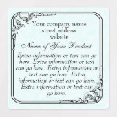 Waterdichte blauwe perkament in vintage stijl labels (Design 1)