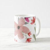 Waterdichte Bloemen: Bloemen Sophisticatie Koffiemok (Voorkant rechts)